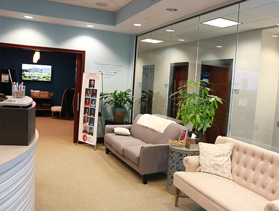Reception area of our Natural Healing Center
